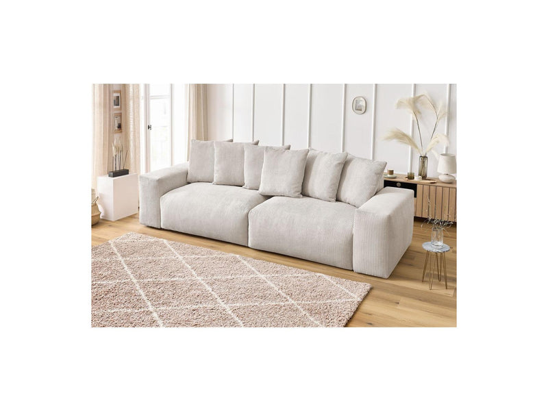 Canapé Droit Fixe 4 Places - Voltaire - Velours Côtelé