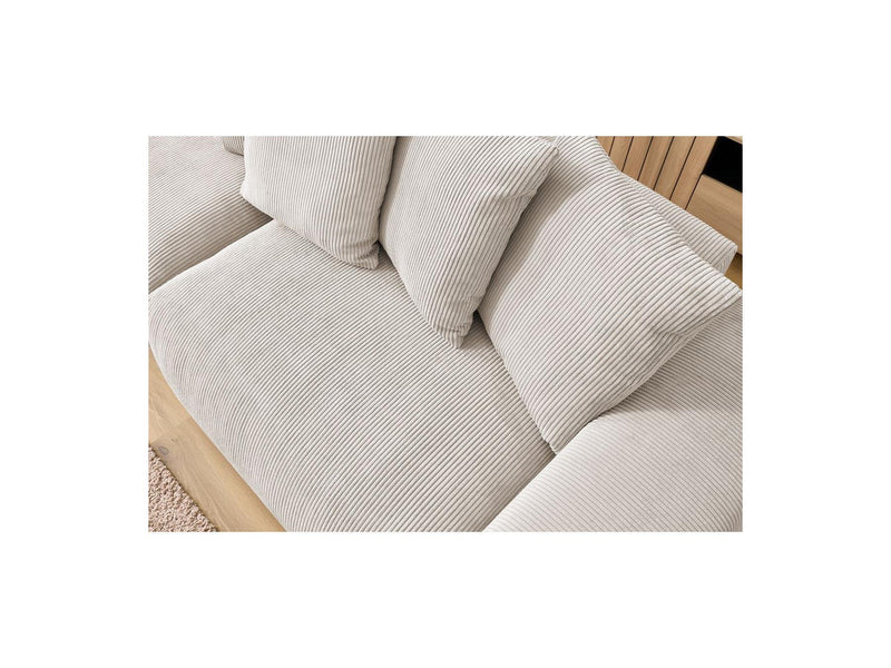 Canapé Droit Fixe 4 Places - Voltaire - Velours Côtelé