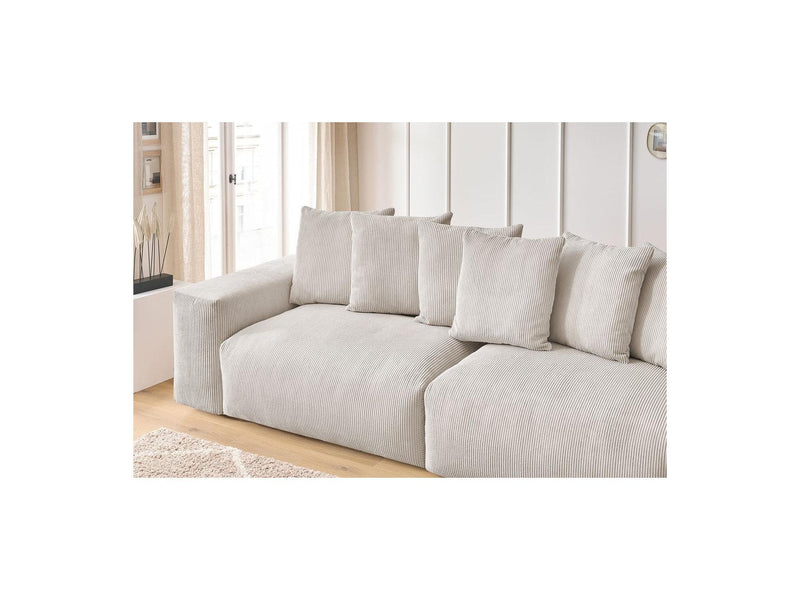 Canapé Droit Fixe 4 Places - Voltaire - Velours Côtelé