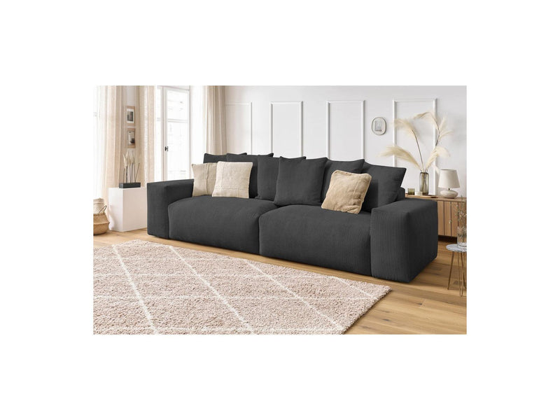 Canapé Droit Fixe 4 Places - Voltaire - Velours Côtelé