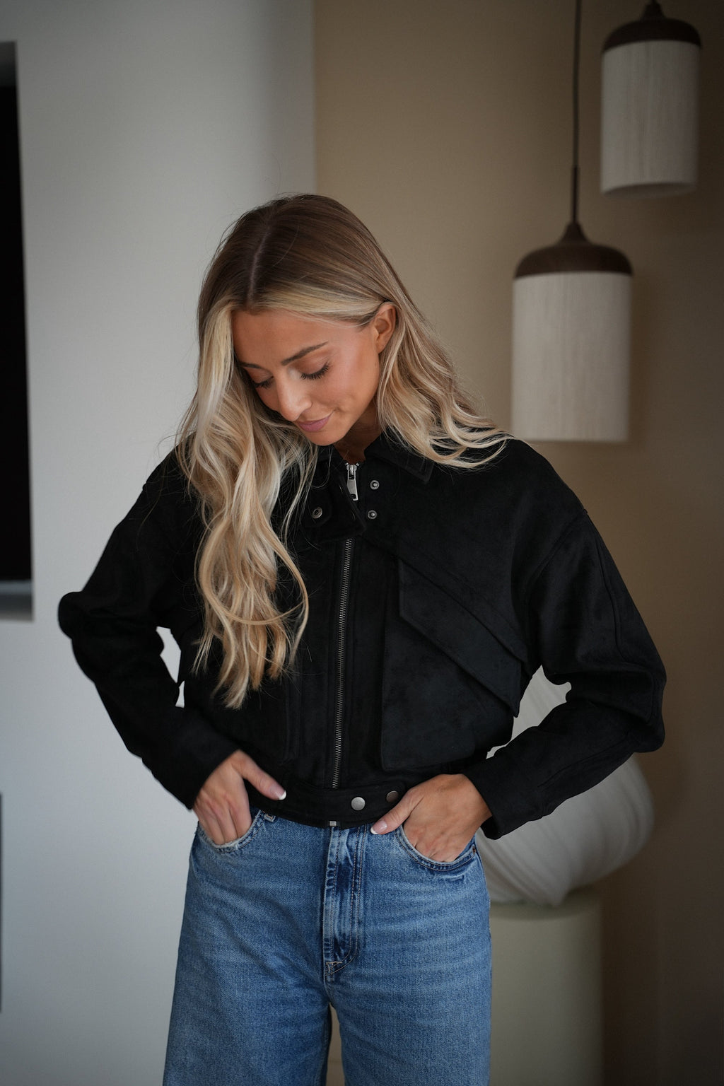 Solan Black - Suede Jacket