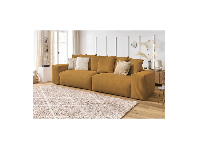 Canapé Droit Fixe 4 Places - Voltaire - Velours Côtelé