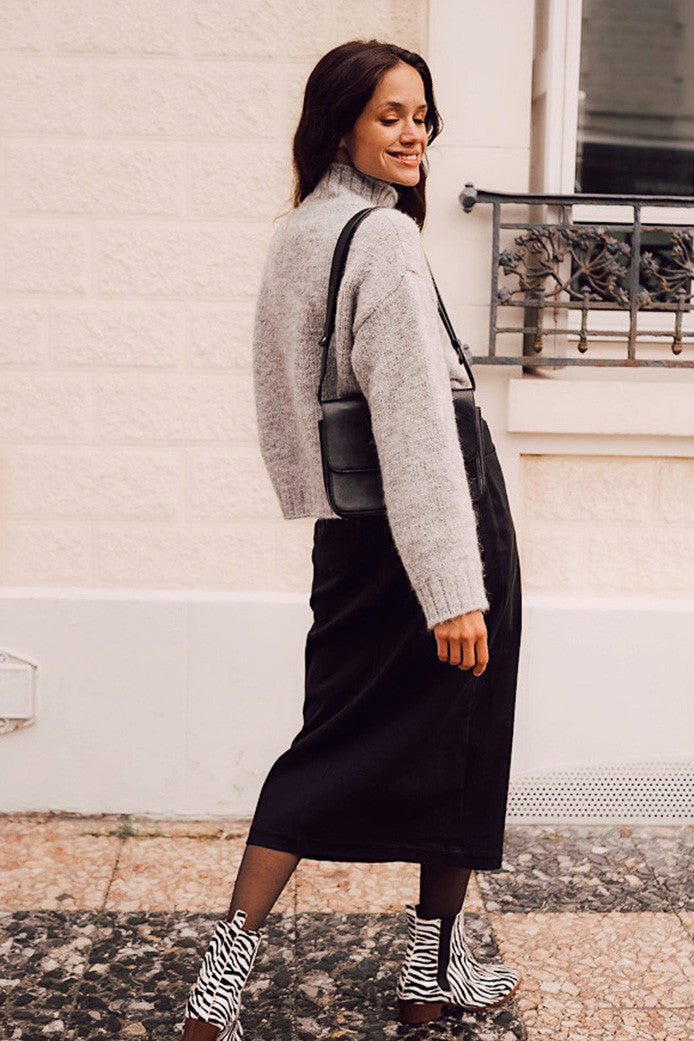 Stella Gabardine Black Skirt