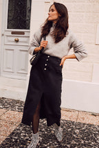 Stella Gabardine Black Skirt