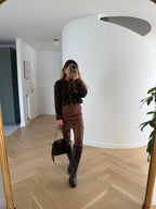 Irène faux suede skirt