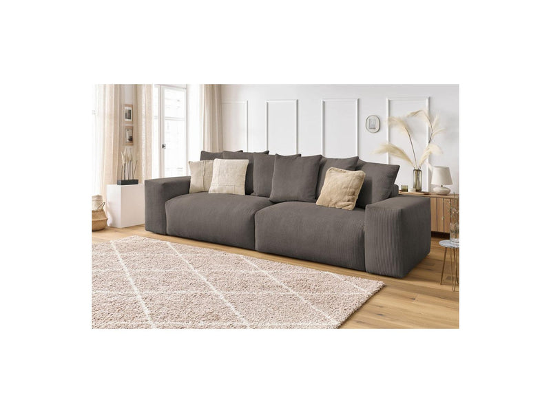 Canapé Droit Fixe 4 Places - Voltaire - Velours Côtelé