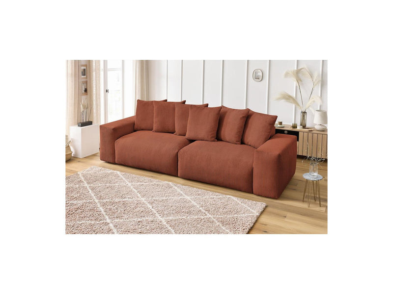 Canapé Droit Fixe 4 Places - Voltaire - Velours Côtelé