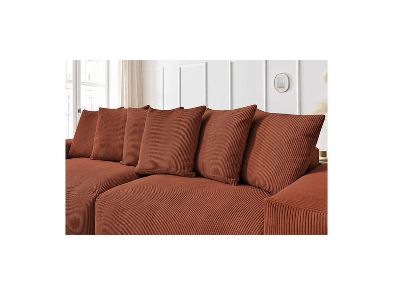 Canapé Droit Fixe 4 Places - Voltaire - Velours Côtelé