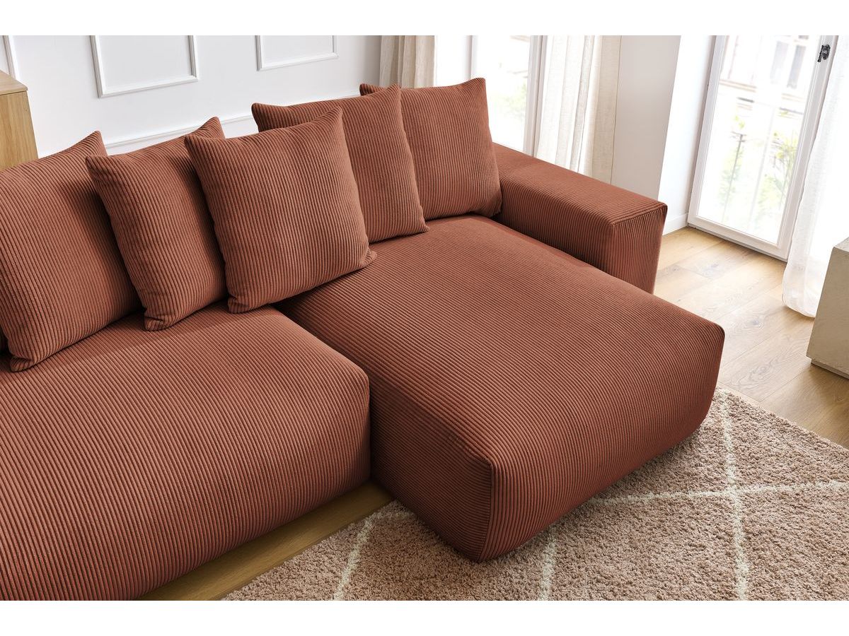 Voltaire - Sofá esquinero reversible convertible con arcón