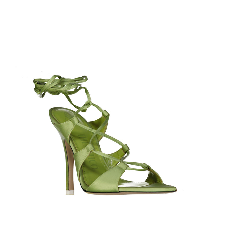 Sandales - The Attico Reneè Satin - Green
