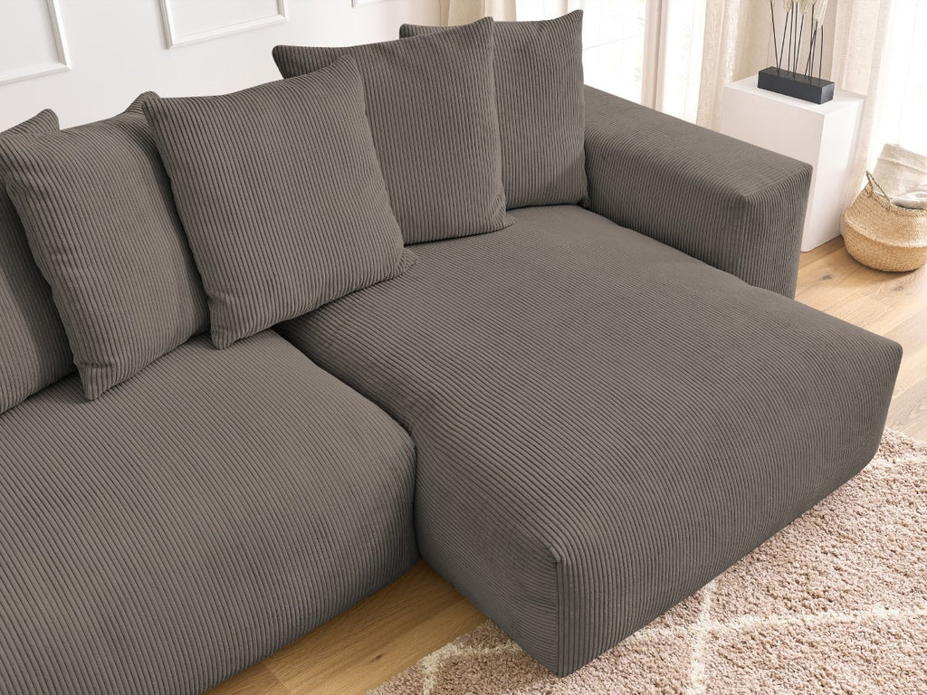 Voltaire - Sofá esquinero reversible convertible con arcón