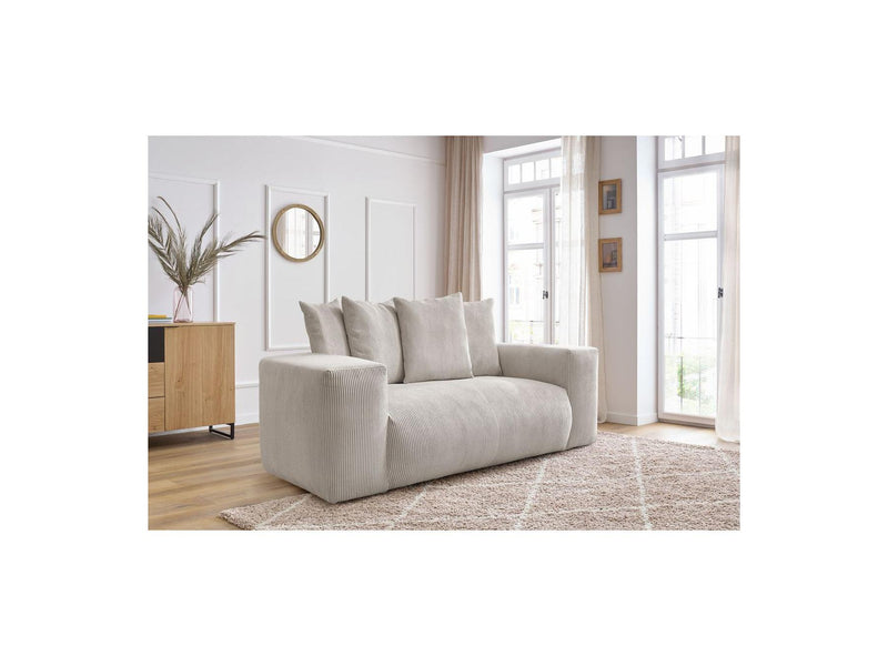 Canapé Droit Fixe 2 Places - Voltaire - Velours Côtelé