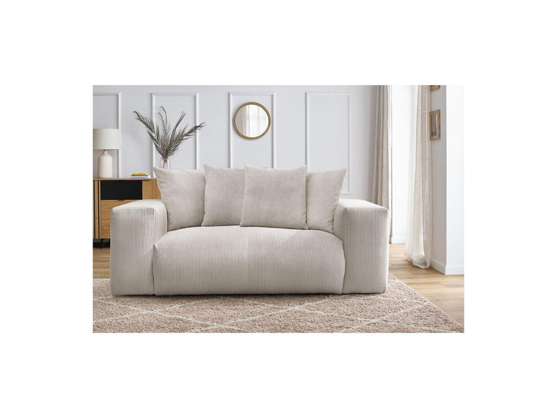 Canapé Droit Fixe 2 Places - Voltaire - Velours Côtelé