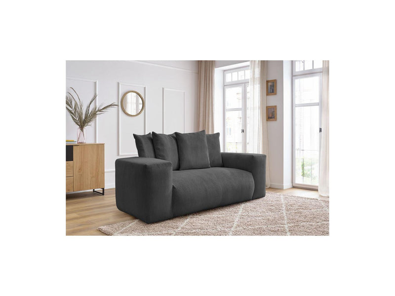 Canapé Droit Fixe 2 Places - Voltaire - Velours Côtelé