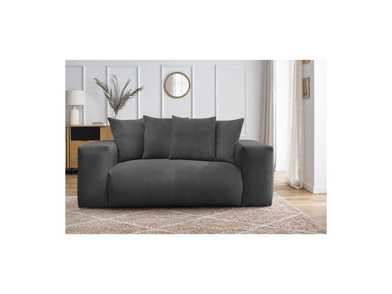 Canapé Droit Fixe 2 Places - Voltaire - Velours Côtelé