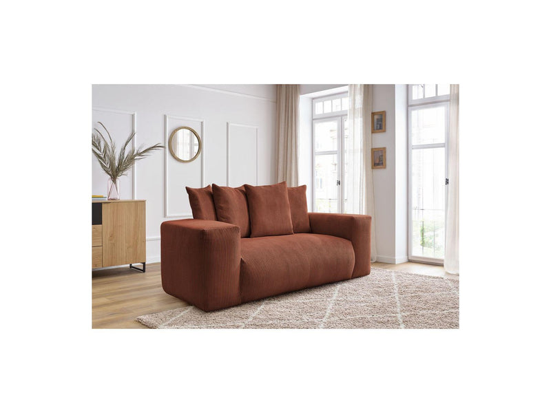 Canapé Droit Fixe 2 Places - Voltaire - Velours Côtelé