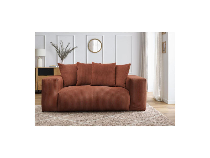 Canapé Droit Fixe 2 Places - Voltaire - Velours Côtelé