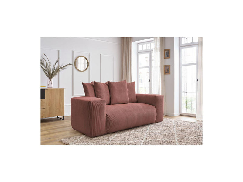 Canapé Droit Fixe 2 Places - Voltaire - Velours Côtelé