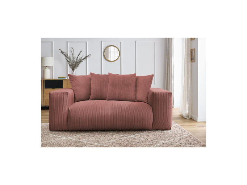 Canapé Droit Fixe 2 Places - Voltaire - Velours Côtelé