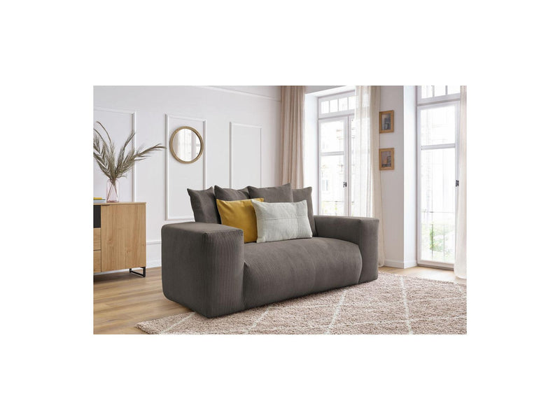 Canapé Droit Fixe 2 Places - Voltaire - Velours Côtelé