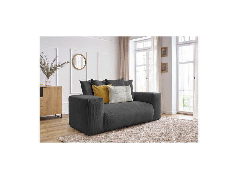 Canapé Droit Fixe 2 Places - Voltaire - Velours Côtelé