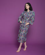 Long Kimono - Bloom blue