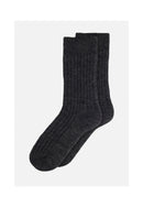 Chaussettes Mi-Hautes Grises Avec Mohair - Andy Gris Chine