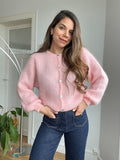 Jersey de punto de lana Bianca rosa