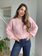 Jersey de punto de lana Bianca rosa