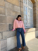 Pink And Yellow Solela Cardigan