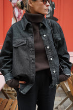 Daphné Denim Overshirt Black