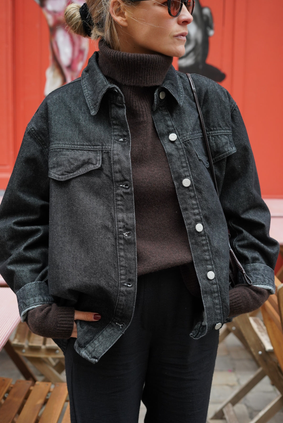 Daphné Denim Overshirt Black