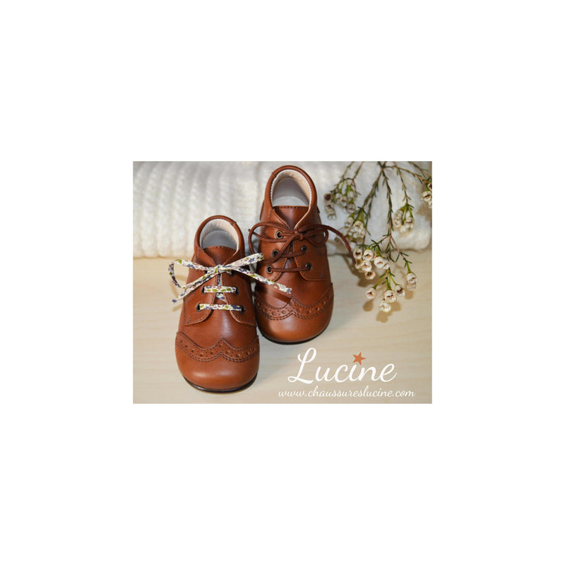 Chaussures Bottillons Adonis Bout Golf - Cuir Cognac - Mixte