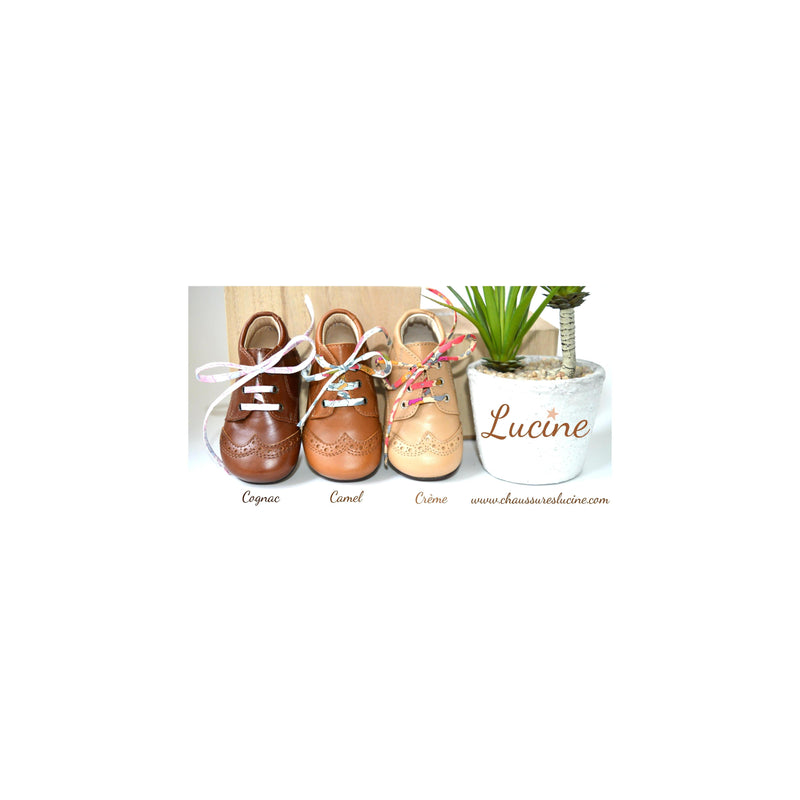Chaussures Bottillons Adonis Bout Golf - Cuir Cognac - Mixte