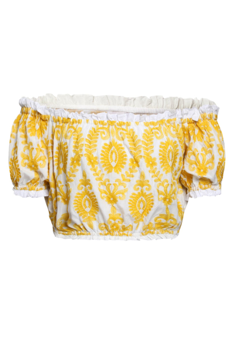TOP JENNA - YELLOW EMBROIDERY
