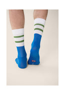 Chaussettes De Sport Mi-Hautes - Bleu Et Mint
