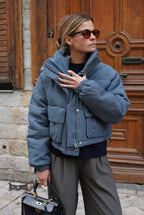 Calixte Down Jacket Blue Pattern