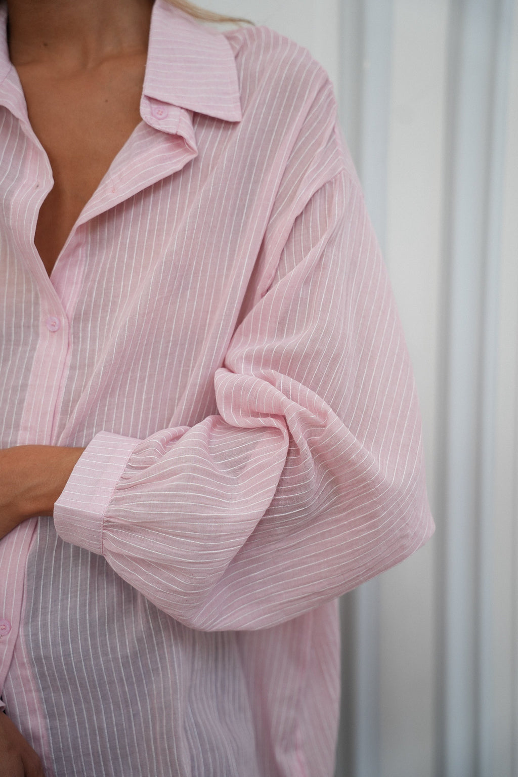 Sellia Striped Shirt - Pink