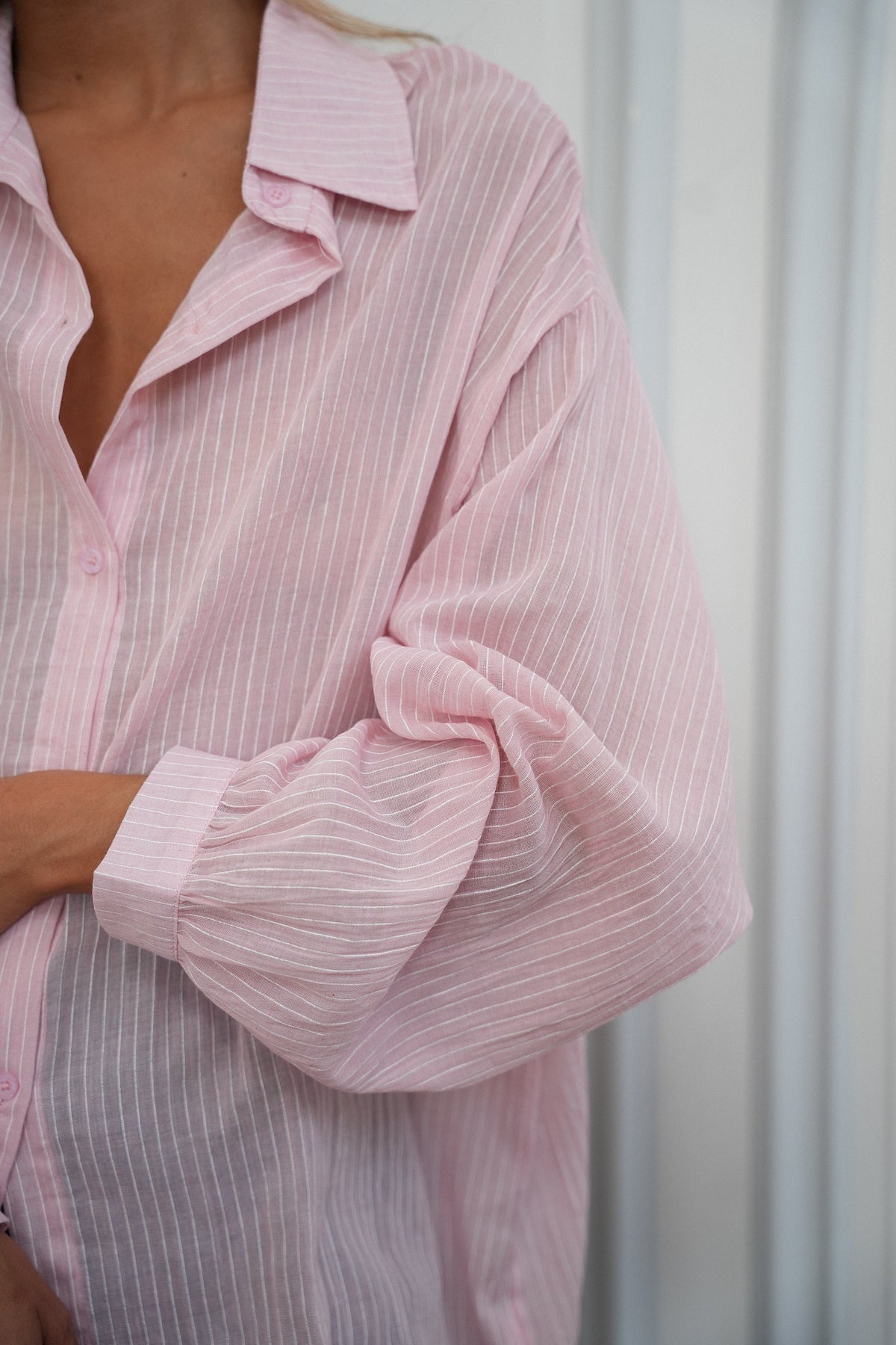 Sellia Striped Shirt - Pink