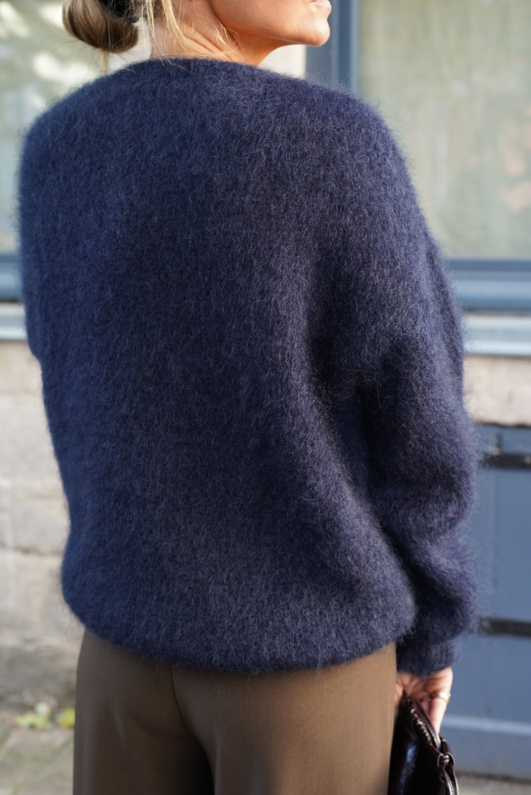 Maurice Mohair Navy Sweater