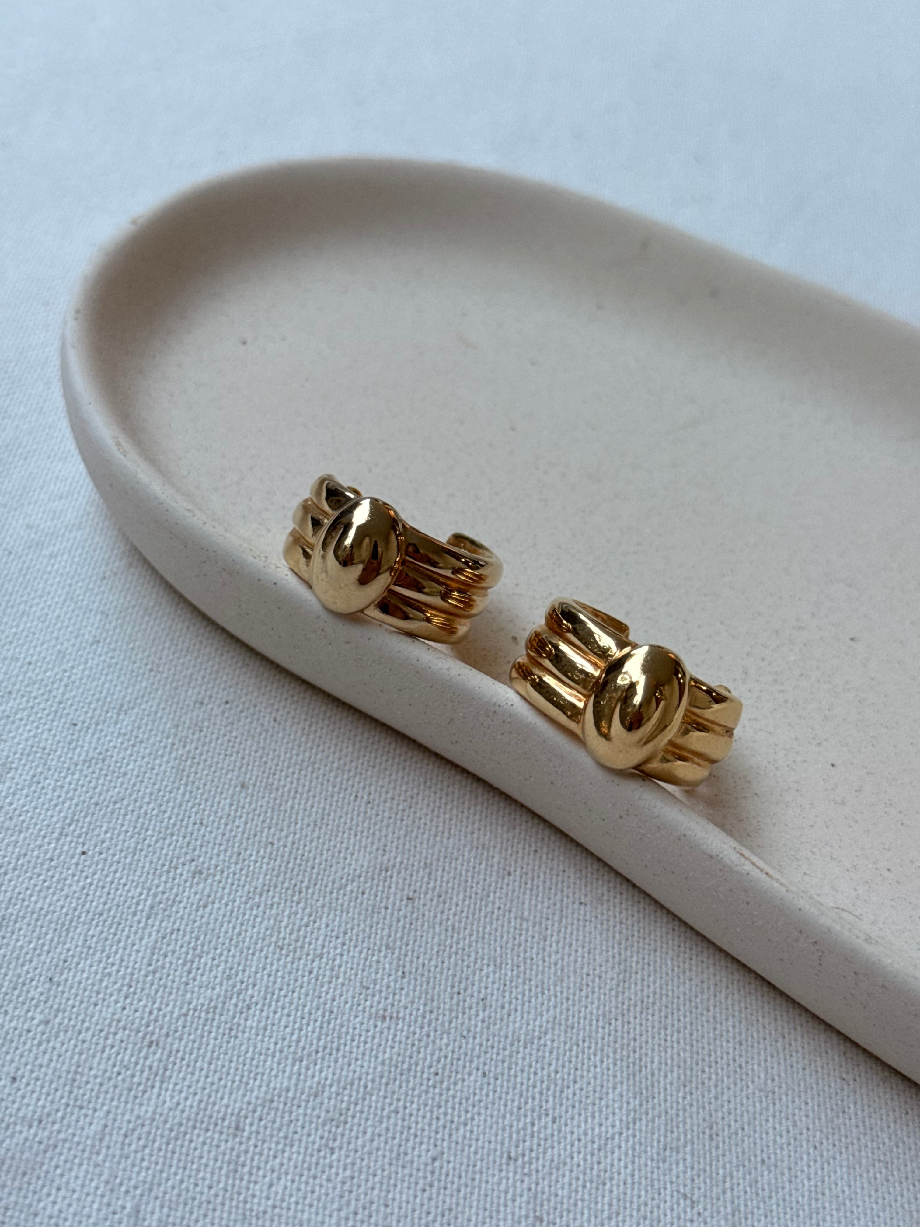 Pendientes Vintage - Criollas Trenzadas Doradas