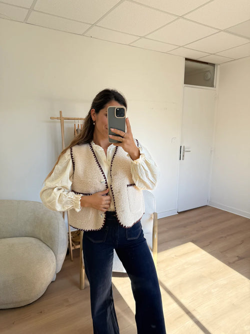 Gilet Berger Perrine Bordeaux