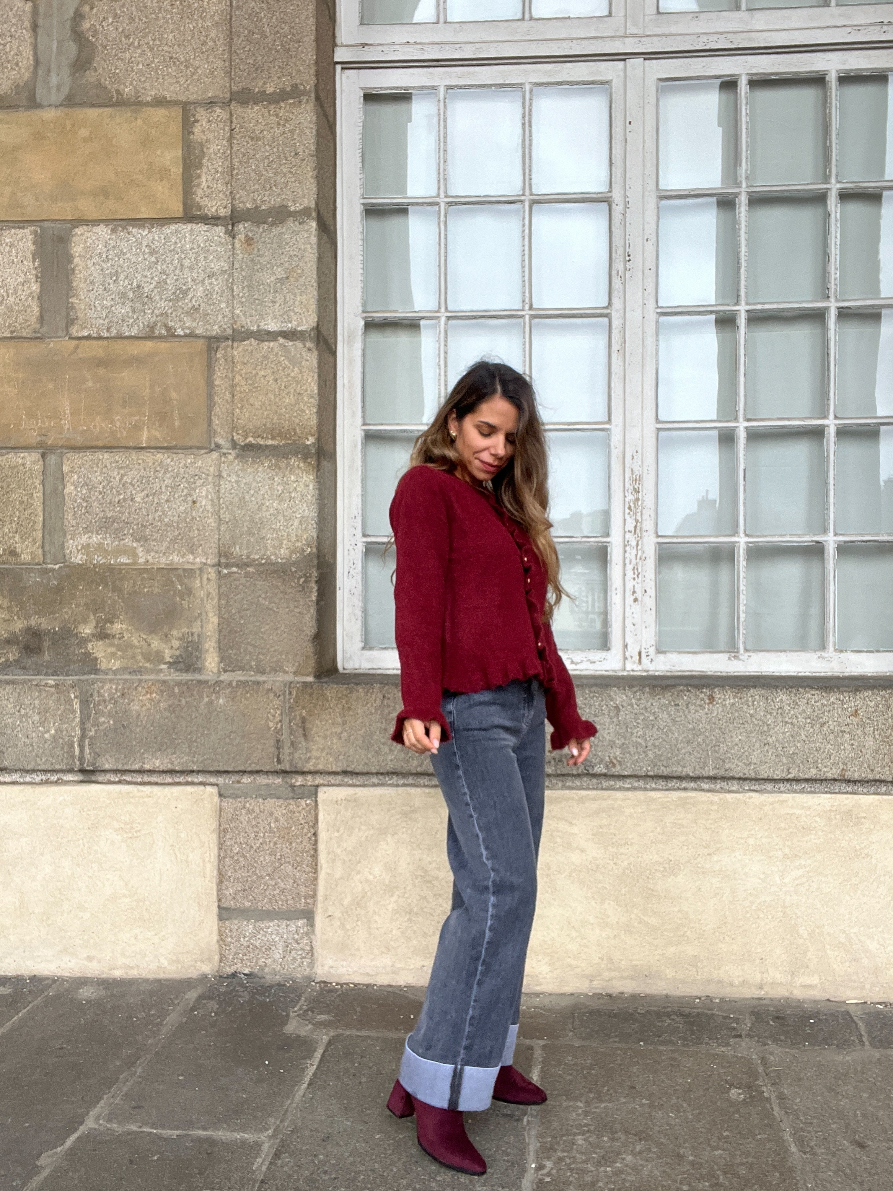 Maxine Burgundy Cardigan