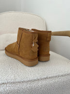 Camel Faux Fur-Lined Boots