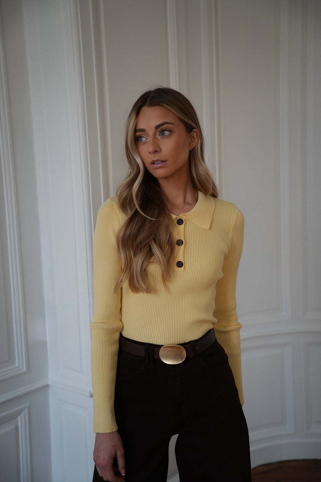 Pull Fin Marissa - Jaune