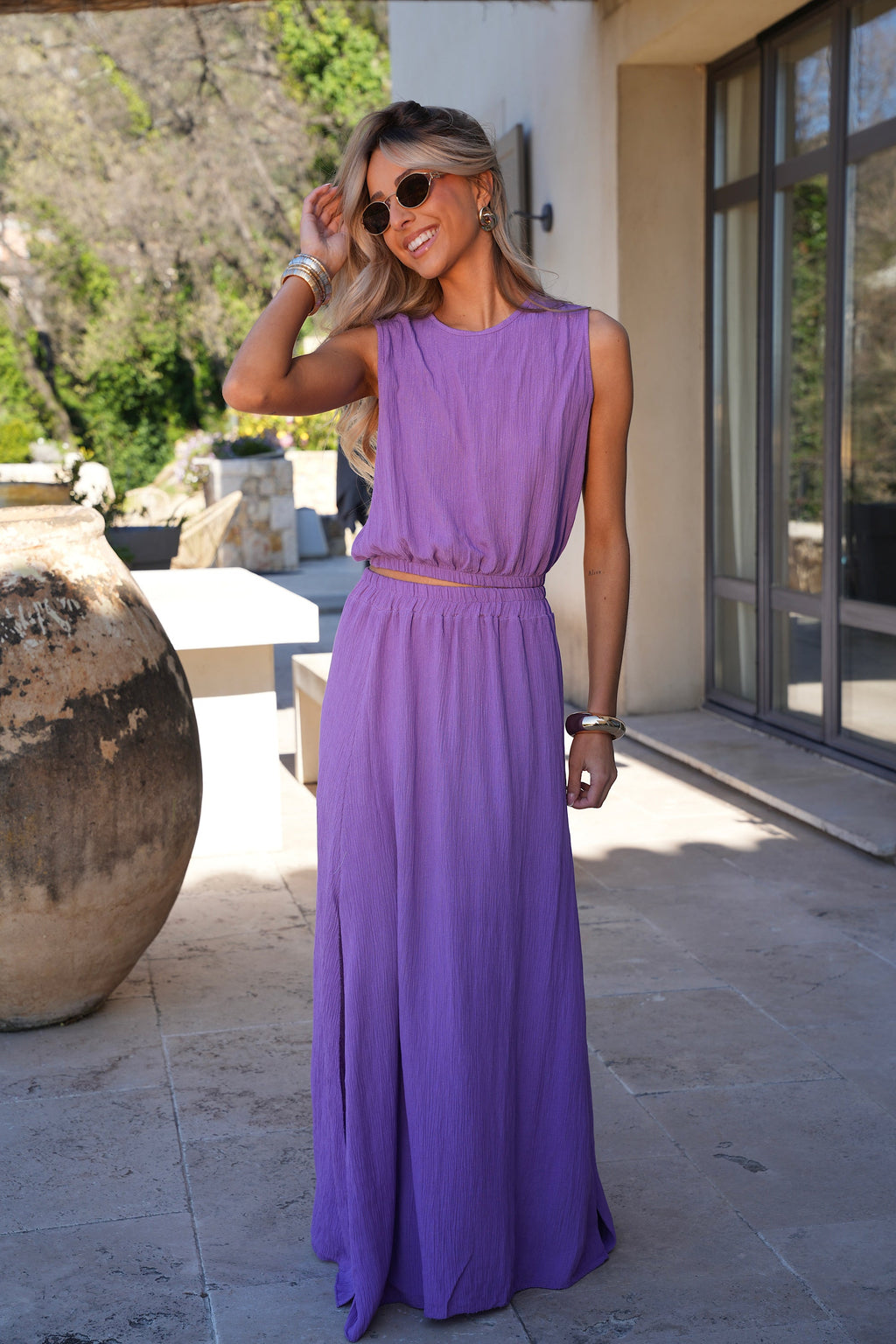 Ensemble Jupe/Top Elize - Violet