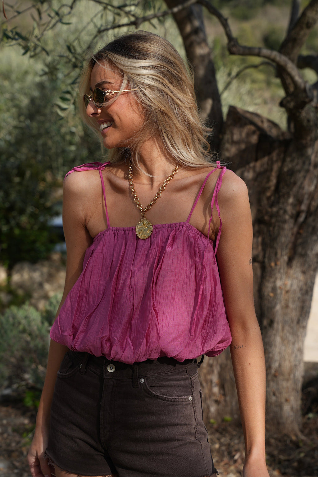 Body Top Elya - Framboise