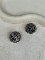 Vintage Poggi Earrings - Silver-Tone Rope