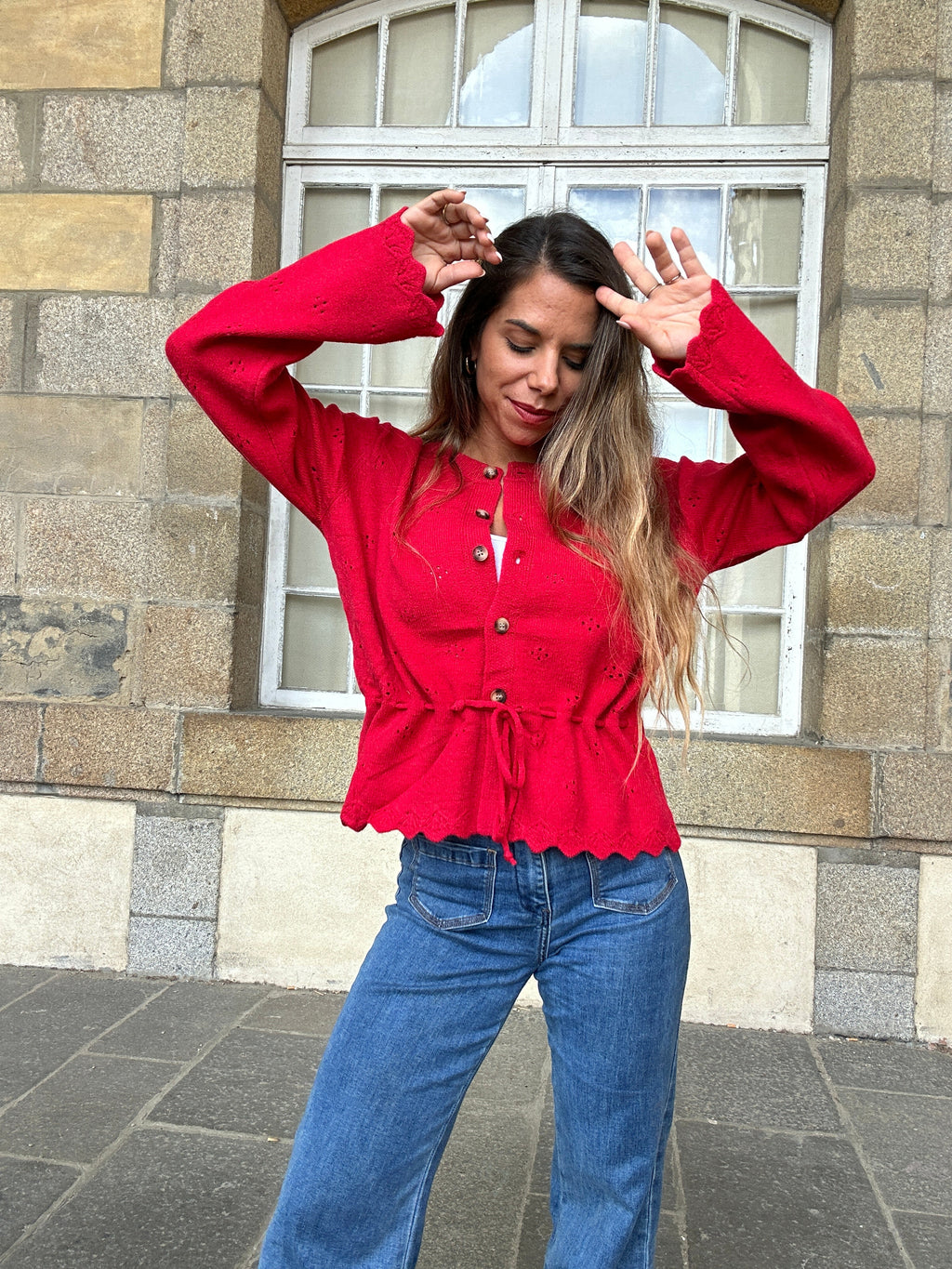 Cárdigan Nora rojo