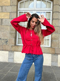 Cárdigan Nora rojo